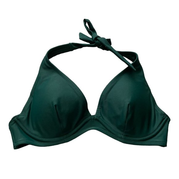 NWOT Old Navy Underwire Halter Bikini Top with Tie & Adjustable Clasp (size M) - Picture 2 of 8